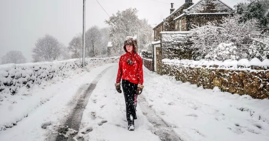 uk faces widespread snow with one area spared
